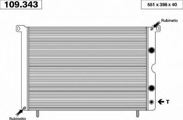 AHE 109343 Радіатор, охолодження двигуна
