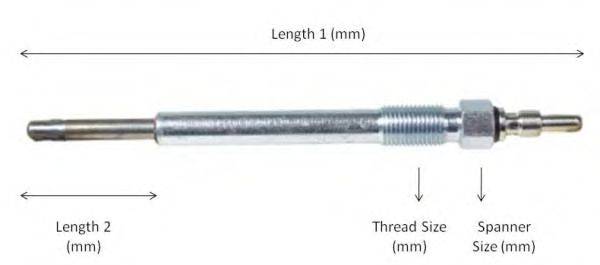 LUCAS DIESEL LP116 Свічка розжарювання