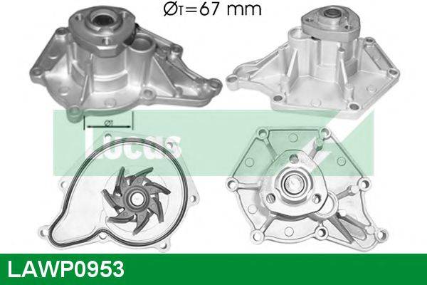 LUCAS ENGINE DRIVE LAWP0953 Водяний насос