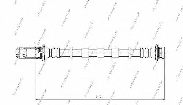 NPS D370O05 Гальмівний шланг