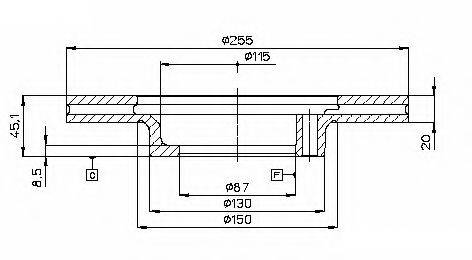 ASHUKI C65201 гальмівний диск