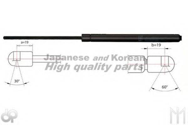 ASHUKI C92535 Газова пружина, кришка багажника