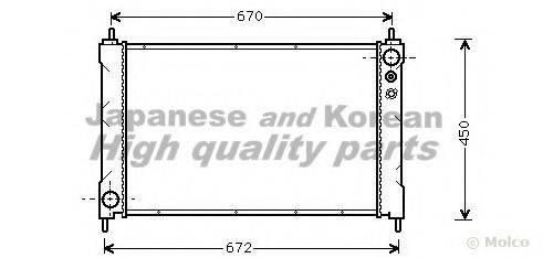 ASHUKI H55213 Радіатор, охолодження двигуна