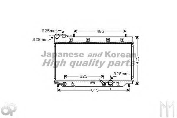 ASHUKI H55714 Радіатор, охолодження двигуна