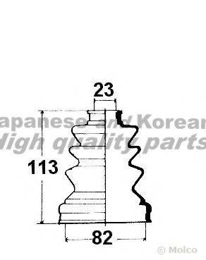 ASHUKI S09212 Комплект пильника, приводний вал