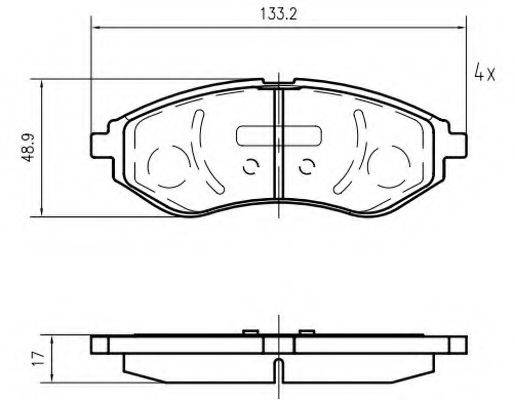 VEMA K421500 Комплект гальмівних колодок, дискове гальмо