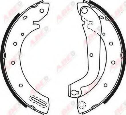 ABE C01046ABE Комплект гальмівних колодок