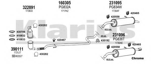 KLARIUS 631166E Система випуску ОГ