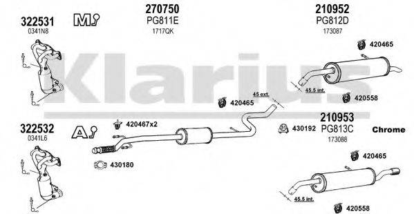 KLARIUS 631260E Система випуску ОГ