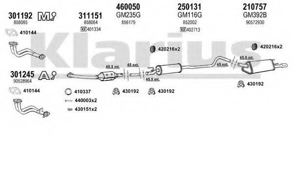 KLARIUS 391211E Система випуску ОГ