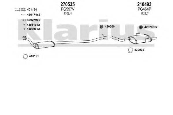 KLARIUS 630485E Система випуску ОГ