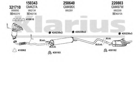 KLARIUS 391324E Система випуску ОГ