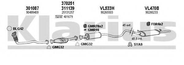 KLARIUS 390495U Система випуску ОГ