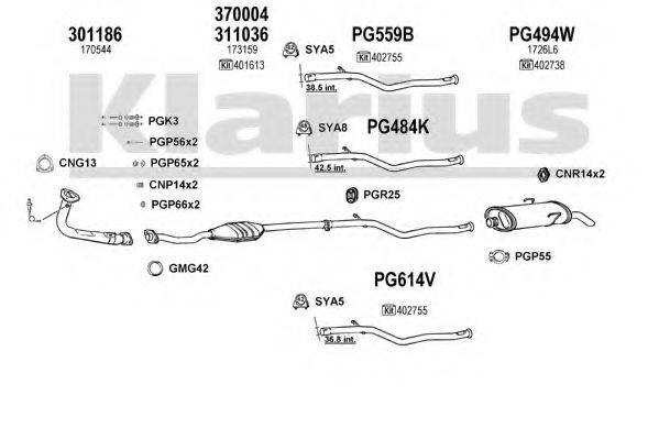 KLARIUS 630440U Система випуску ОГ
