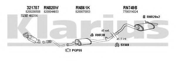 KLARIUS 720953U Система випуску ОГ