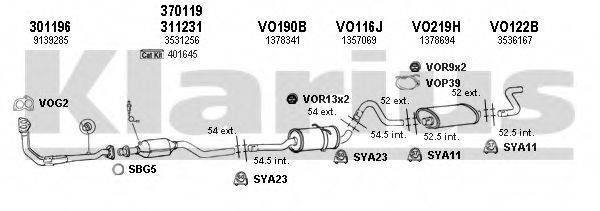 KLARIUS 960170U Система випуску ОГ