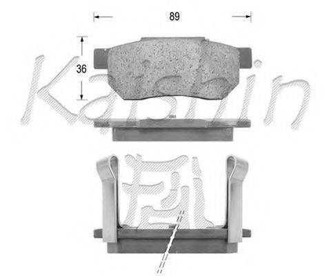 KAISHIN FK5042 Комплект гальмівних колодок, дискове гальмо