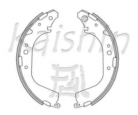 KAISHIN K2280 Комплект гальмівних колодок