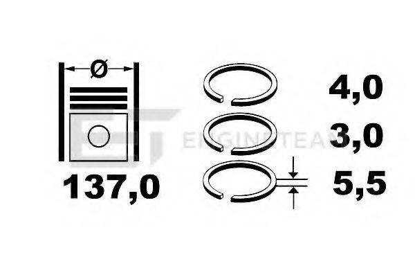 ET ENGINETEAM R1001400 Комплект поршневих кілець