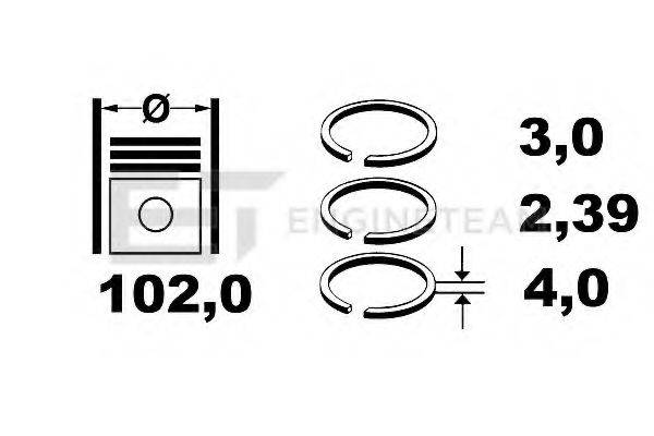 ET ENGINETEAM R1001500 Комплект поршневих кілець