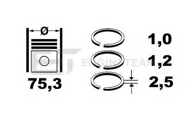 ET ENGINETEAM R4000400 Комплект поршневих кілець