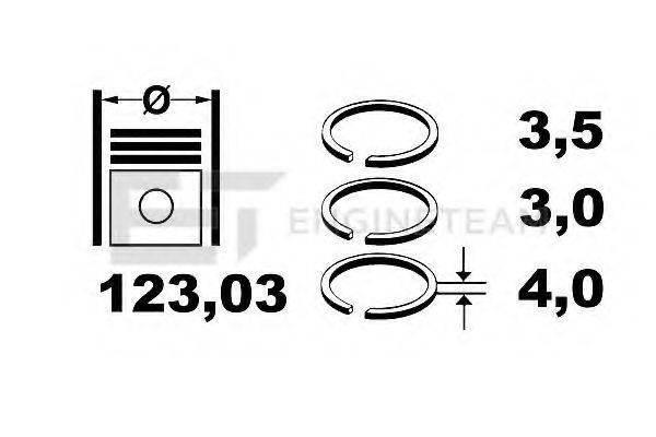 ET ENGINETEAM R1006500 Комплект поршневих кілець