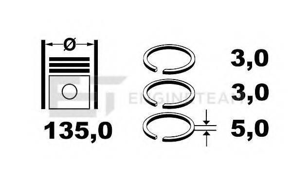 ET ENGINETEAM R1008100 Комплект поршневих кілець