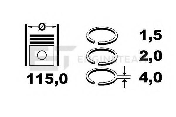 ET ENGINETEAM R1008400 Комплект поршневих кілець