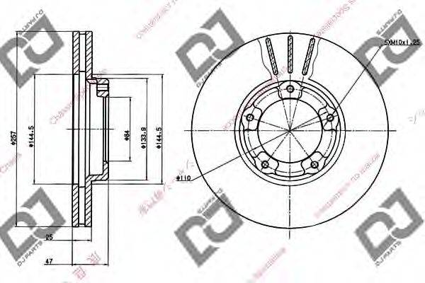 DJ PARTS BD1003 гальмівний диск