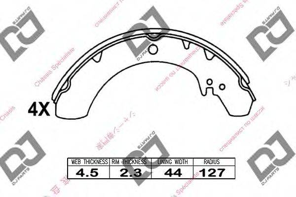 DJ PARTS BS1069 Комплект гальмівних колодок