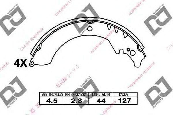 DJ PARTS BS1073 Комплект гальмівних колодок