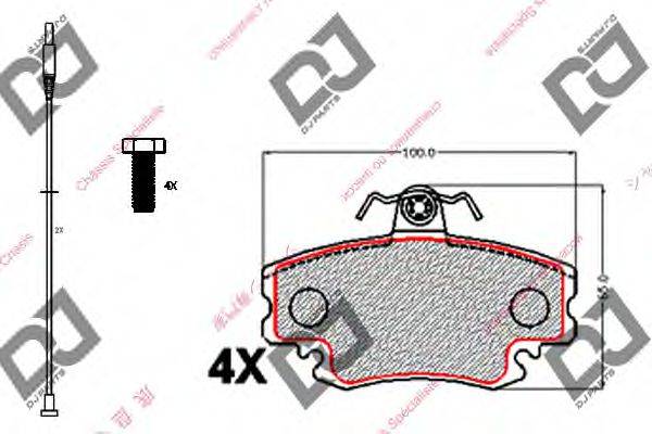 DJ PARTS BP2117 Комплект гальмівних колодок, дискове гальмо