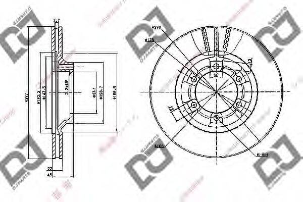 DJ PARTS BD1032 гальмівний диск