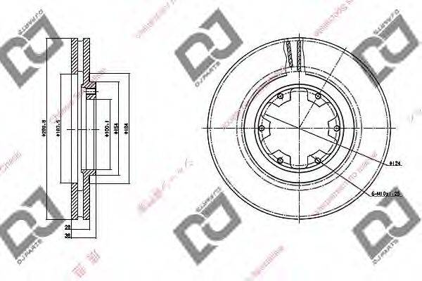 DJ PARTS BD1067 гальмівний диск