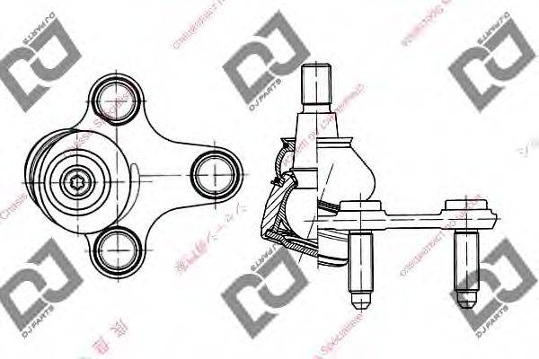 DJ PARTS DB1168 несучий / напрямний шарнір