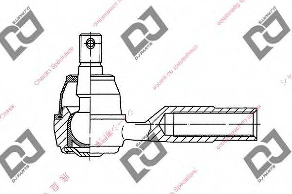 DJ PARTS DE1267 Наконечник поперечної кермової тяги