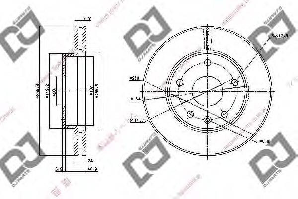 DJ PARTS BD1085 гальмівний диск