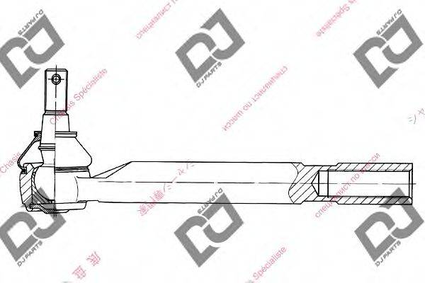 DJ PARTS DE1149 Наконечник поперечної кермової тяги