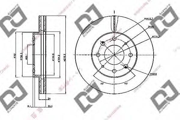 DJ PARTS BD2079 гальмівний диск