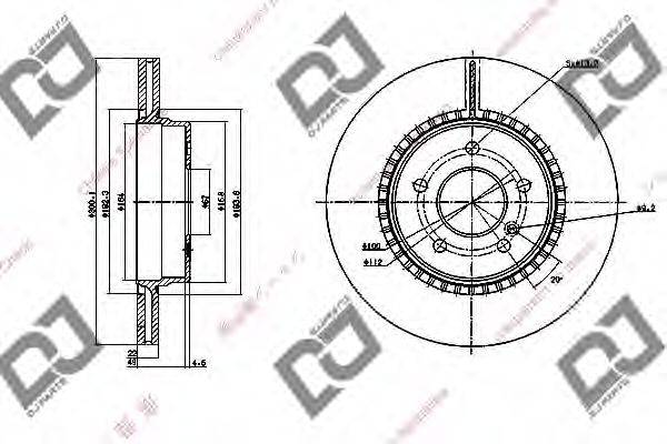 DJ PARTS BD1142 гальмівний диск