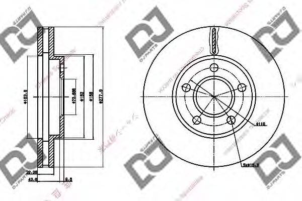 DJ PARTS BD1201 гальмівний диск