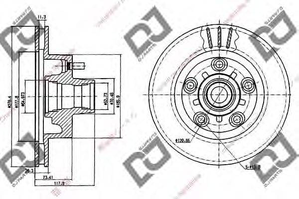 DJ PARTS BD1222 гальмівний диск