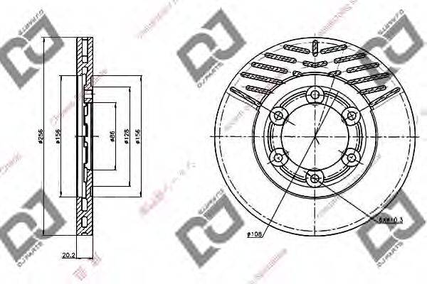 DJ PARTS BD1257 гальмівний диск