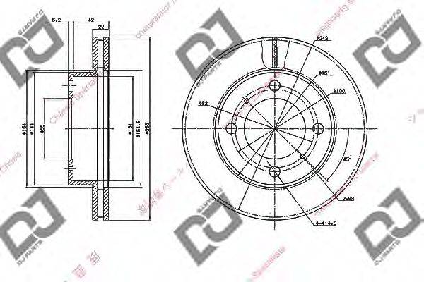 DJ PARTS BD1818 гальмівний диск