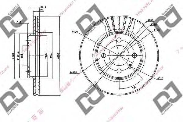 DJ PARTS BD1842 гальмівний диск