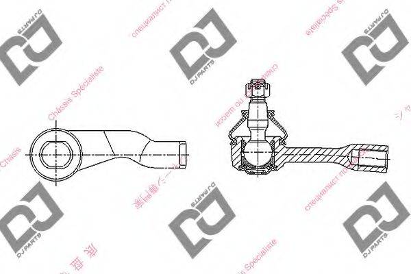 DJ PARTS DE1322 Наконечник поперечної кермової тяги