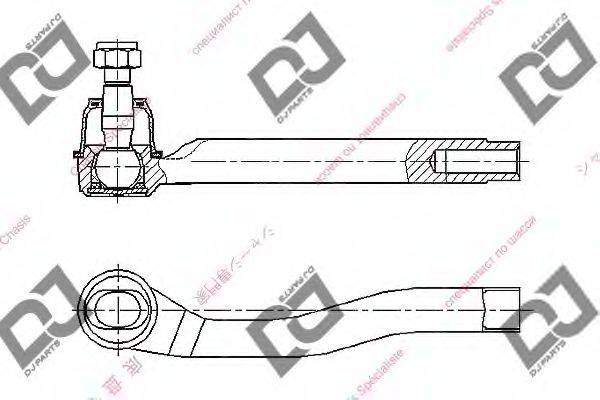 DJ PARTS DE1096 Наконечник поперечної кермової тяги