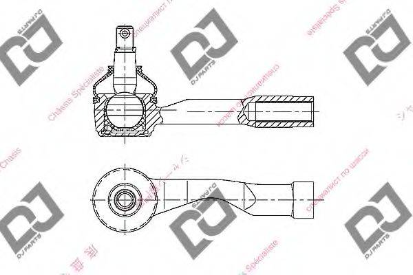 DJ PARTS DE1264 Наконечник поперечної кермової тяги