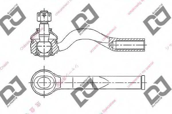 DJ PARTS DE1377 Наконечник поперечної кермової тяги