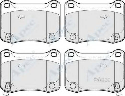 APEC BRAKING PAD1673 Комплект гальмівних колодок, дискове гальмо